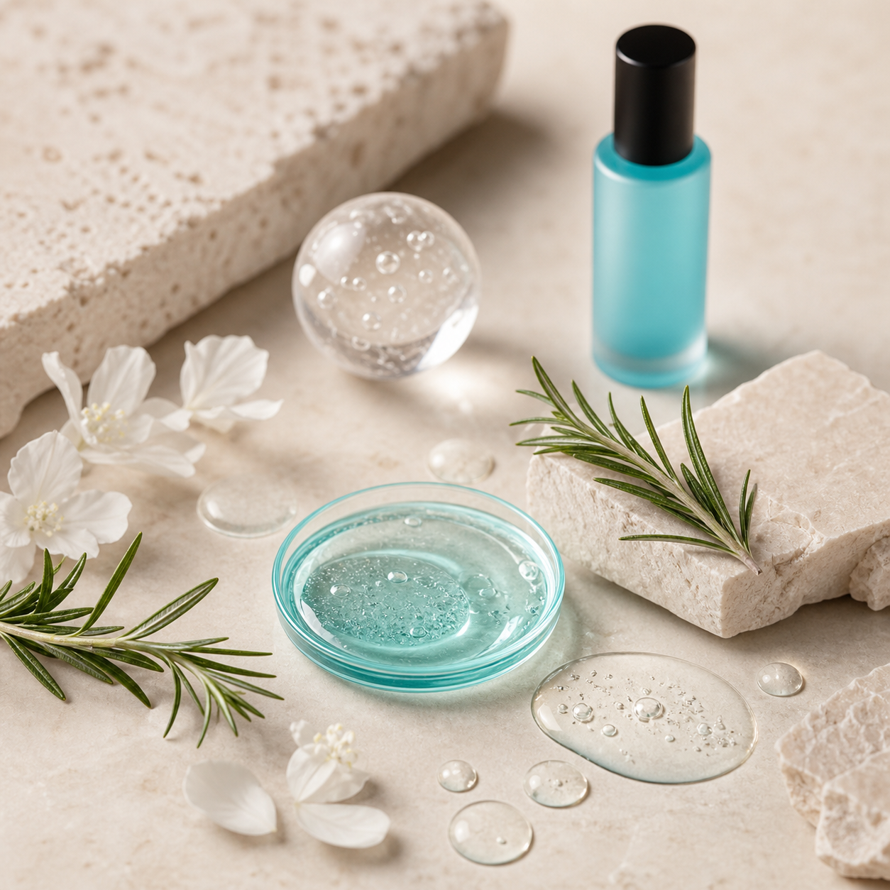 Lightweight clear hair oil texture and botanical ingredients